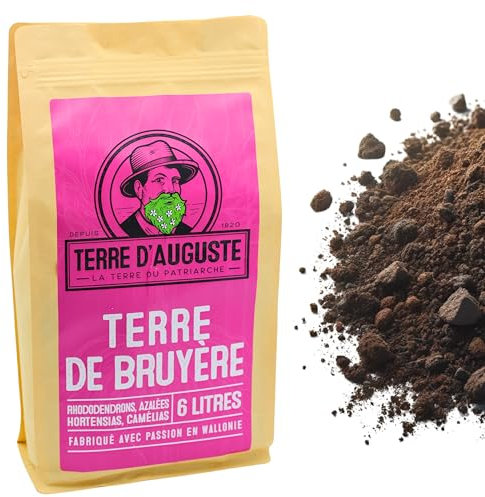 Terre d'Auguste – Heidekraut 6 l – Premiumerde für saure Pflanzen – wiederverschließbarer Beutel