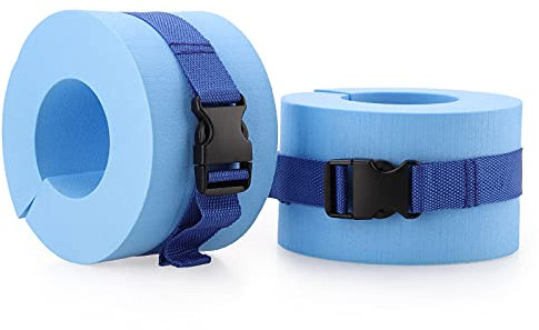 ADFBL 2 Pcs Foam Swim Aquatic Cuffs,Water Dumbbell Weights Lightweight Water Aerobics Weights Soft Swim Dumbbells Water Weights for Pool Exercise Water Exercise Equipment