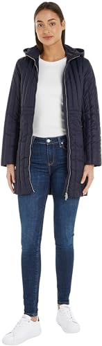 Tommy Hilfiger Feminine LW Down Coat WW0WW40489 Cappotti Imbottiti, Blu (Desert Sky), S Donna