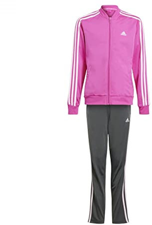 adidas Essentials 3-stripes Track Suit Tuta da ginnastica, semi lucid fuchsia/clear pink, 14-15 anni Bambine e ragazze