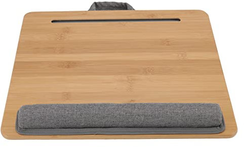 Kuuleyn Laptop-Schoßtisch, Laptop-Tisch, Multifunktionaler Bambus-Schoßschreibtisch, Betttablett Mit Kissen Zum Lesen, Schreiben, Spielen
