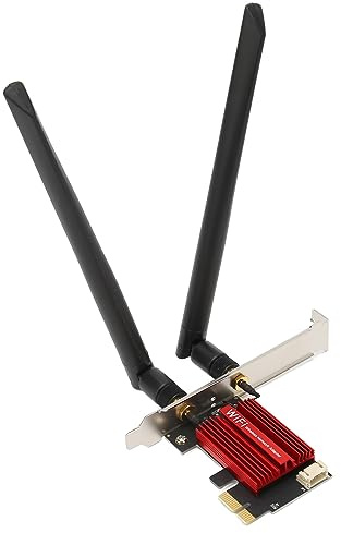 Fockety Carte WiFi ax1800 Pro WiFi 6 pcie, Carte réseau pcie Double Bande 1800 mbps 2,4g 5ghz pour pc, Adaptateur WiFi sans Fil avec mu-mimo, Bluetooth 5,2, pour Windows 11,10