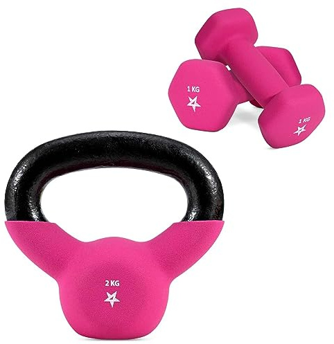 Yes4All Neopren Hanteln Set Gewichte, 2er-Sets, 1kg, 1.5kg, 2kg, 3kg, 4kg, 5kg, Dumbbells Set für Krafttraining Yoga Pilate