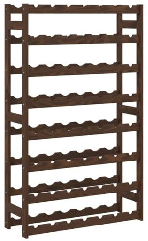 vidaXL Casier à Bouteilles pour 56 Bouteilles Marron Bois pin Solide