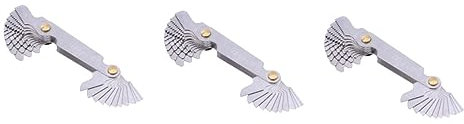 JECOMPRIS 3pcs Metric Screw Pitch Gauge Tool Set Thread Gauge Imperial Measurement Nut Bolt Thread Checker