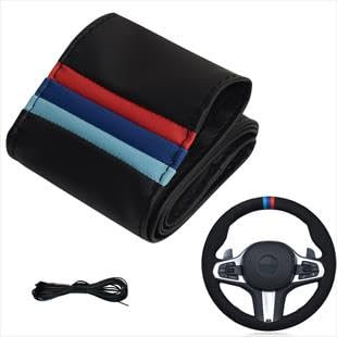 LBM71 - Lenkradbezug zum Schnüren Schwarz Blau Rot