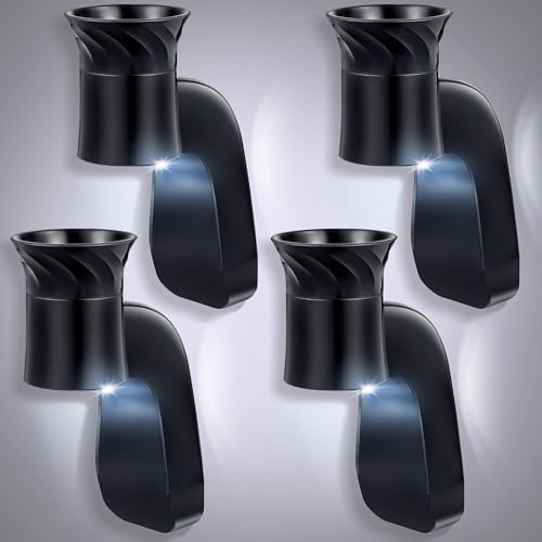 Hohean 4 Pcs Wall Fragrance Plug with Night Light Compatible with Bath and Body Works WallFlower Refills (No Fragrance Included), ETL Certified, Rotatable Scent Control Plug for Home/Office (Black)