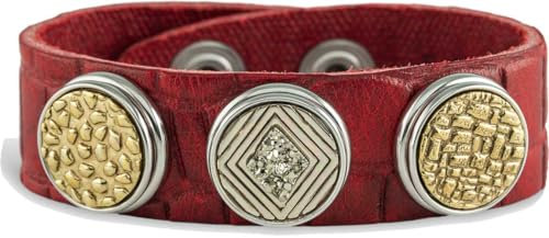 NOOSA-Amsterdam ORIGINAL Armband CROCO PRINT red - ohne Chunks Größe M