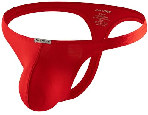 Sommarkod herr string G-string underkläder mjuk stretch bekväma korta utbuktning påse underkläder, Röd, M