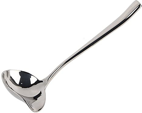 Cuillère à Sauce en Acier Inoxydable, Outil de Versement pour Sauces Vinaigrettes Louche de Cuisine Long Manche Bruine Contrôlée pour les Présentations Culinaires Touches Finales