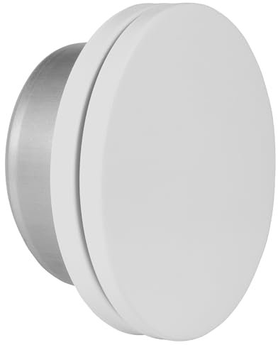 Difusor de ventilacion | Difusor aire acondicionado | Valvula de Techo o Pared para cocina, baño | Rejilla de Ventilación redonda ajustable en Chapa Acero | Boca de extracción (Plana, ø150mm)