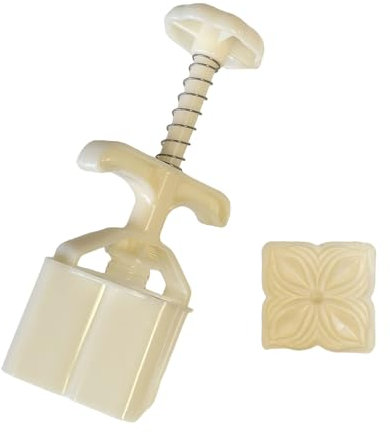 MidAutumn Festival Dessert Maker Square Flower Pattern Dessert Molds Cookie Stamps Hand Press Cookie Dessert Cutter