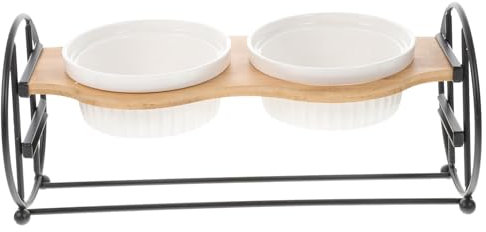YARNOW Praktischer Futternapf für Haustiere Erhöhter Katzennapf Geneigter Wassernapf für Haustiere Keramik-katzenfutter- und Wassernapf-Set für Kätzchen