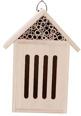Yardwe Casa De Insectos De Madera Habitación para Abejas Refugio De Colmenas Decoración De Jardín Hotel De Abejas