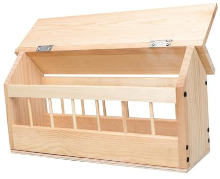 HANABASS Automatischer Futtertrog Hühner mit Mehrfach Schlitz Design Verschüttsicherer Taubenfutterautomat für Vögel und Taubenzubehör im Außenbereich