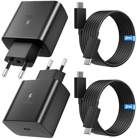 NEUTYPECHIC 2 Pièces Chargeur USB C Rapide, Chargeur Rapide Charge Ultra Rapide de 45 W Compatible pour Samsung, Antistatique Embout Chargeur USB C Conception à Double Protection