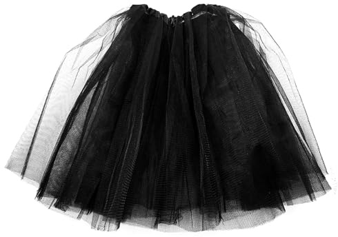 Tutu Skirt for Women Black TutuTulle Skirt Women Adult 3 Layered Tulle Skirt Black for Dress-up Parties Dancing
