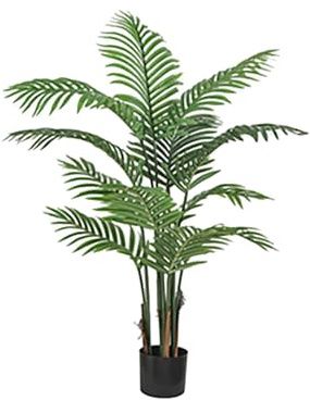 Artificial Areca Palm Tree, Fake Plants Indoor With Realistic Trunk And Palm Leaves, Potted Faux Areca Palm Plant, Large Floor Plants, For Bedroom Home Living Room Balcony Patio Office Decor(120cm/47.