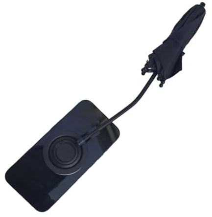 Magnetiskt telefonparaply - solparaply för infällbar telefon | Flexibel hörndesign och roterande telefonring | Utomhus bärbar solvisir med flexibelt handtag och ring R, Svart, riferimento alla