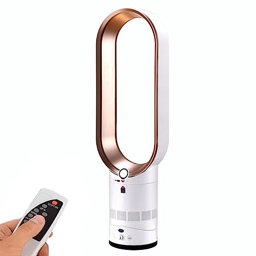 16inch leafless Tower Modern Fan with Remote,Household Office Portable Floor Standing,Rotary knob stepless Wind speeds,90° Swing Table,120min Timer,45° tilt