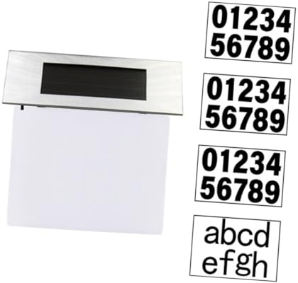 HAMPPLIES Plaque D'adresse Solaire Led Étanche 6000k Blanc Froid, Éclairage De Numéro De Porte Extérieur, Applique Murale Solaire Pour Maison, Lot, Usage Jardin Terrasse Nuit