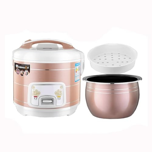 Cuociriso a Vapore (2-6L) per Uso Domestico, Antiaderente, Cottura con Un Solo Tasto e conservazione Automatica del Calore per 1-8 Persone, 220-240 V (4L)