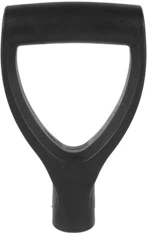 VALICLUD Manico di Ricambio per Pala Impugnatura d Ergonomica, Manico in Ferro e Plastica Resistente, Compatibile Vanghe e Rastrelli per Giardinaggio e Lavori Agricoli