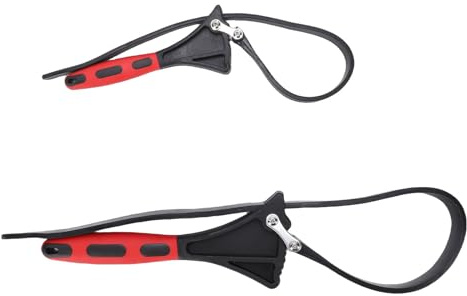 ZASCHMOY Clé à Sangle, Jeu de Poignées en Caoutchouc renforcé de 4 et 6 Pouces pour Couvercles de Bocaux Tenaces et Tuyaux Qui Fuient, avec Poignée Antidérapante pour Objets Ronds