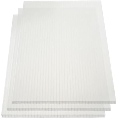KAISER plastic® Doppelstegplatten Opal - Weiss PC [16/20 mm] – Made in Germany | Schlagfeste Hohlkammerplatten für Terrasse & Carport | 3er, 4er oder 5er Set | Längen: 2m – 4m (3, 98 x 200 cm)