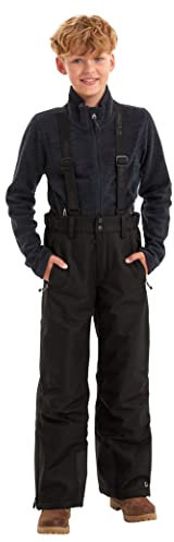 Killtec Jungen Vitalyo Jr Skihose Funktionshose Mit Latz Kantenschutz Und Schneefang 10 000 Mm Wassers ule, Schwarz, 140 EU
