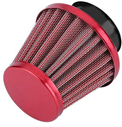 VOBOR Motorrad Sportluftfilter,Universal 38mm Red Luftfilter,Doppelschicht Stahl Filter,für Pit Bike Motorrad Scooter ATV Moped Roller