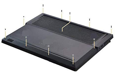 Gintai Vis du Couvercle inférieur du boîtier inférieur remplacer pour Lenovo Legion Y530-15ICH 11PCS/Set