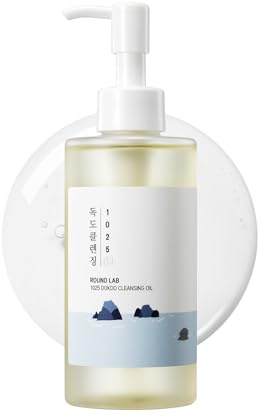 ROUND LAB 1025 Dokdo Cleansing Oil 200ml, Facial Oil Cleanser for Face, Deep Pore Cleansing, Makeup Blackhead Impurities Remover, Easy to Wash Off No Oily Residue, Korean Skin Care
