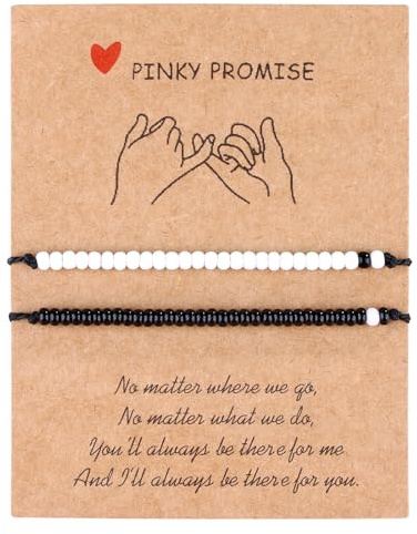 SUMMER LOVE Valentine's Day Gift Best Friend Bracelets Couples Bracelets for 2 Matching Yin Yang His and Her Lover Bracelet Jewelry for Bff Friendship Relationship Boyfriend Girlfriend(Matching bead)