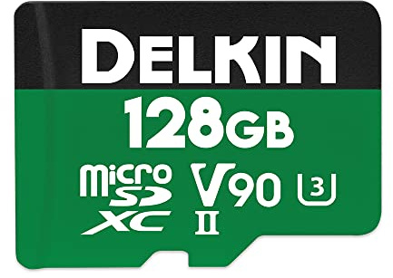 Delkin Devices Power 256GB SDXC UHS-II (V90) - 300MB/s Read, 250MB/s Write | for 8K, 4K, HDR, and 360 Video | High-Performance for Cameras