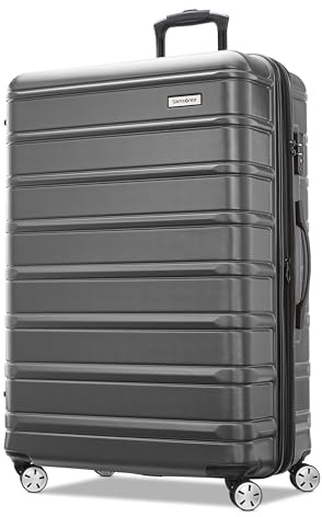 Samsonite Omni 2 Hardside Expandable Luggage with Spinner Wheels, LARGE SPINNER, SOLID CHARCOAL