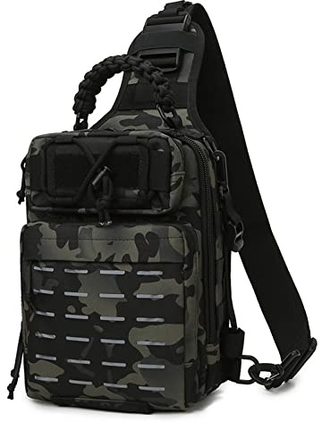 doorslay Angelrucksack Angeltasche Angelrucksack mit Rutenhalter Angelzubehör Aufbewahrungstasche Leichte Outdoor Angeltasche Rucksack Schulter für Angeln, Wandern, Jagd, Camping