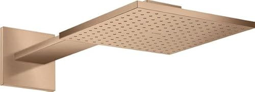 hansgrohe AXOR ShowerSolutions Kopfbrause 250/250 2jet,Wandanschluss, Brausearm 450 mm, 35310310, Farbe: Brushed Red Gold