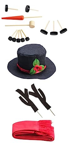 TOYANDONA 1 Satz Schneemann-Requisiten Spielzeug Für Draußen Baue Einen Schneemann-bausatz Mütze Schal Bausatz Selber Machen Plastik Lebkuchenhaus Kind Knopf