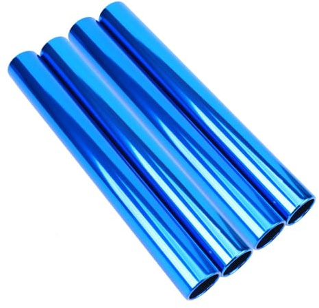 SONGBIRDTH 4Pcs Aluminum Track Field Relay Batons, Professional Athlete Relay Batons for Running Race Team, Race Equipments for Running Race Team 1.5inchs Blue