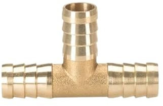 Messing Barb Rohrverschraubung 2 3 4 Wege Messingverbinder for 4 mm 5 mm 6 mm 8 mm 10 mm 12 mm 16 mm 19 mm Schlauch Kupfer Pagode Wasserrohrverschraubungen 2 Stück (Color : T 3 Way, Size : OD 8mm)