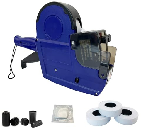 NaviLintek Price Gun,2 Line 20-Digit Labeler with 1900 Labels 2 Ink Rolls Kit,Date Code Pricing Tagging Stickers Maker Machine for Retail Garage Yard Sale,Clothes Label Tag Applicator(Navy)