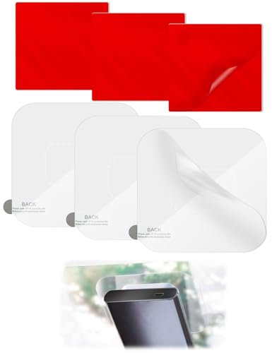 LUCTHY Double-Sided Sticker Adhesive Pad and Car Windshield Electrostatic Film, Dashcam Sticky Pads Replacement for Windscreen Windshield Dash cam Mounting Pad, 6 * 6Cm (Square-6Pack)