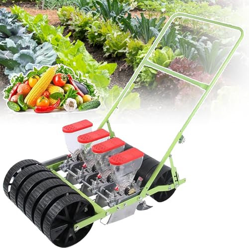 ZJLZJLO Vegetable Seeder, Hand Push Garden Planter, Coriander, Cabbage, Radish And Rapeseed Seeding Machine, Even Seeding, Precise Quantitative, for Orchards, Mountains, Greenhouse,D