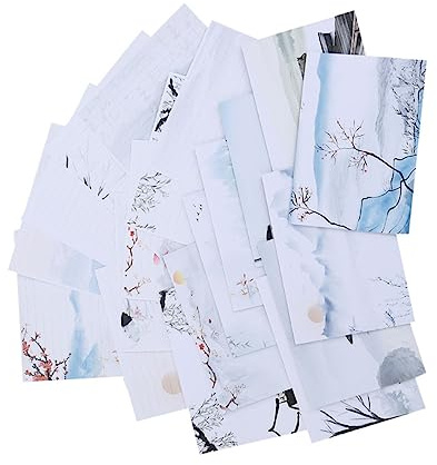 OFFSCH Set di Cancelleria Kit Stazionario 10 Buste e Carta da Lettere Floreali, Carta da Cancelleria Elegante e Resistente per Scrivere Lettere, Appunti, Inviti e Calligrafia,