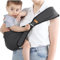 Ergonomische Kindertrage inkl. Reisetasche - manesa (Schwarz)