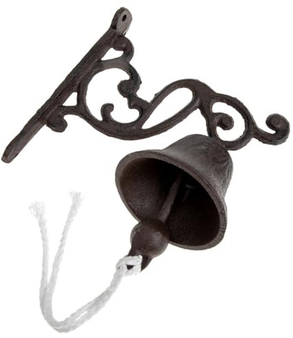 BESPORTBLE Vintage Eiserne Wandglocke Manuelle Gartentürklingel Gartendekoration Retro Vogel Design für Café Zuhause und Klassenzimmer