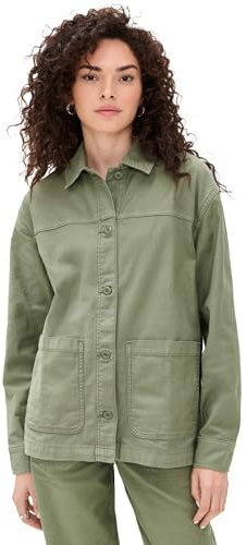 Z SUPPLY Women's On The Road Twill Jacket, Hunter Green, L