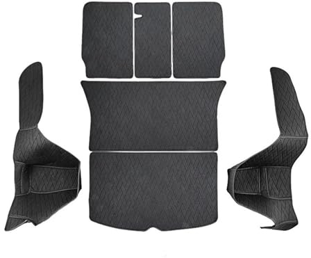 Bilinredning Bil Trunk Mats För Tesla För Model Y 3 Highland 2017-2024 Läder Trunk Mats Golv Helt Omgiven Vattentät Liner Bilgolvmattor(X4)
