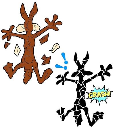 KEMUZ Adesivi Auto per Tutte le Auto - 2 Pezzi, Sticker Decorativi a Forma di Lupo Cartone Animato, Adesivi per Paraurti e Carrozzeria, Decorazione Auto Unica e Resistente